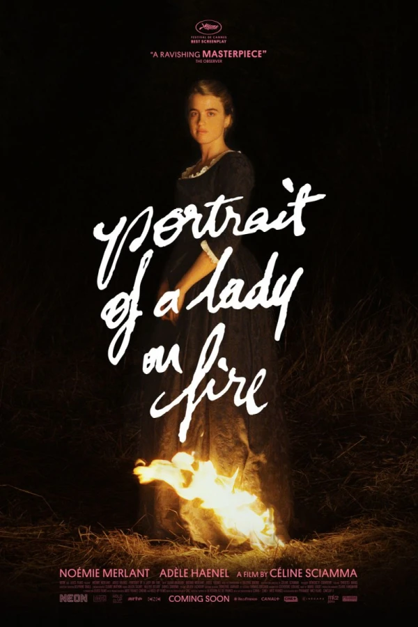 Portræt af en ung kvinde i flammer Poster